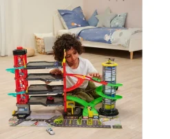 Ken Black 4 Level Parking Garage Playset| Building & Vehicle Toys