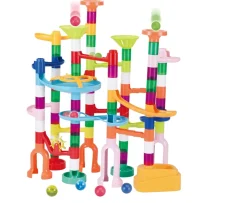 Ken Black 105 Piece Marble Run Game| Building & Vehicle Toys