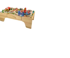 Ken Black 100 Piece Wooden Train Set & Table| Wooden Toys|Preschool & Electronic Learning