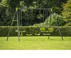 Ken Black 4 Unit Metal Swing Set| Swings & Slides
