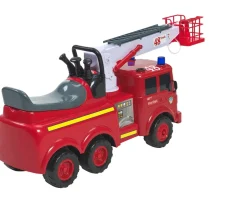 Ken Black Action Fire Engine and Toy Helmet| Pedal & Foot To Floor Ride Ons