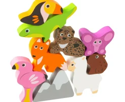 Ken Black Animal Stacking Tower Toy & Bag| Wooden Toys|Preschool & Electronic Learning