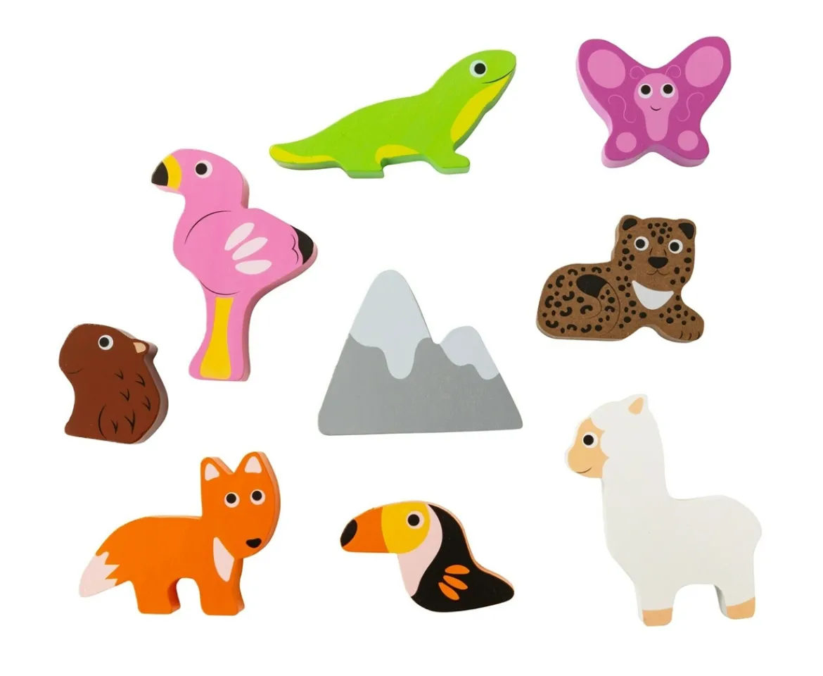 Ken Black Animal Stacking Tower Toy & Bag| Wooden Toys|Preschool & Electronic Learning