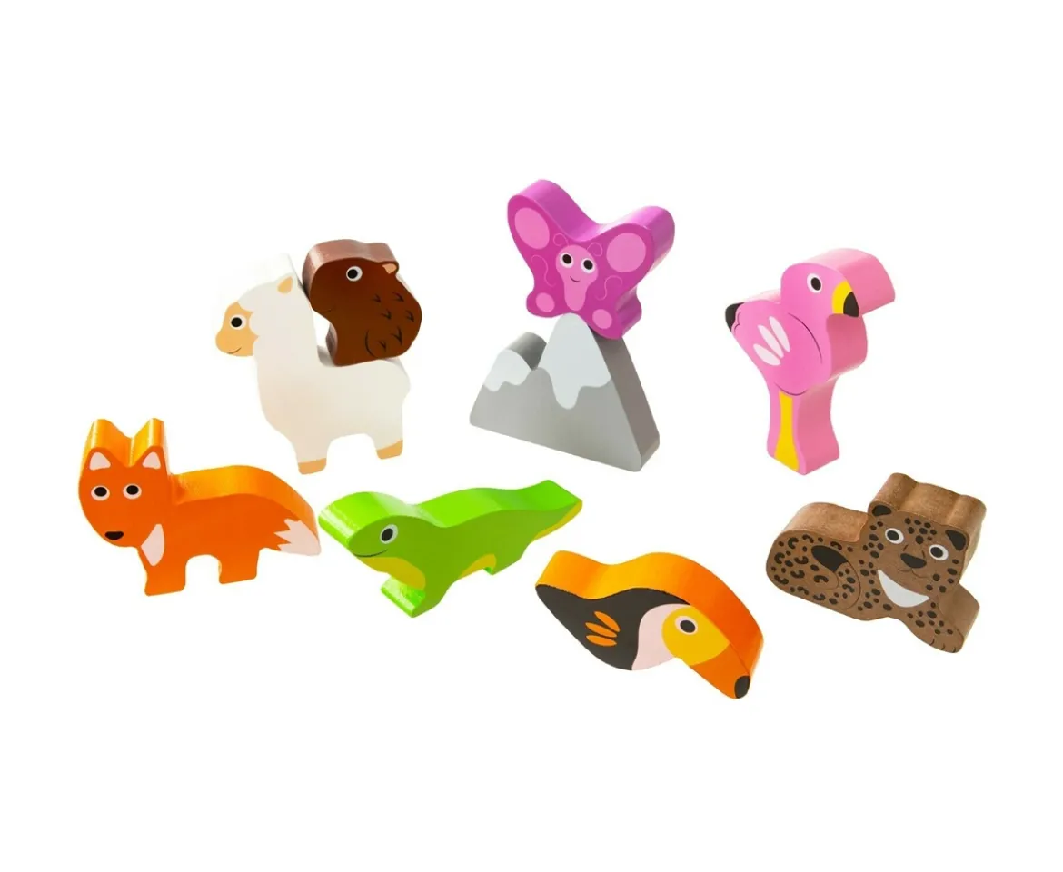 Ken Black Animal Stacking Tower Toy & Bag| Wooden Toys|Preschool & Electronic Learning