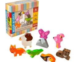 Ken Black Animal Stacking Tower Toy & Bag| Wooden Toys|Preschool & Electronic Learning