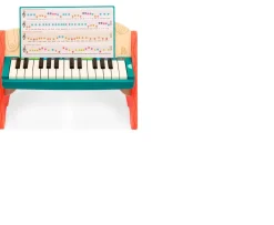 Ken Black B Toys: Mini Maestro Wooden Piano| Music & Karaoke|Preschool & Electronic Learning