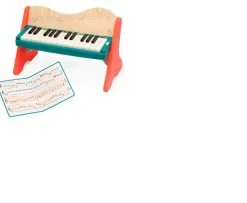Ken Black B Toys: Mini Maestro Wooden Piano| Music & Karaoke|Preschool & Electronic Learning