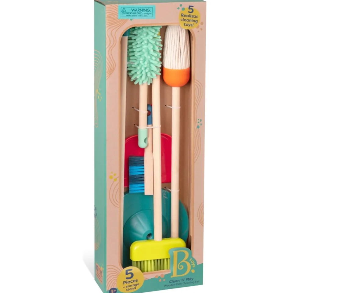 Ken Black B. Wooden Cleaning Playset| Preschool & Electronic Learning