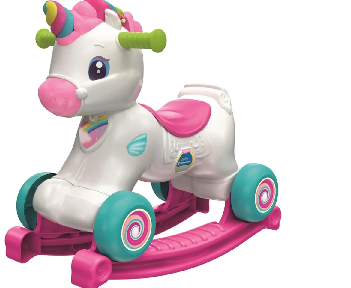 Ken Black Baby Clementoni 3-in-1 Interactive Unicorn Ride On| Rocking Horses|Preschool & Electronic Learning