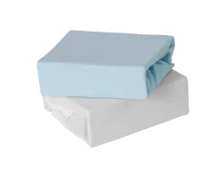 Ken Black Baby Elegance 2 Pack Cot Fitted Sheet Blue - 60 x 120cm| Nursery Furniture & Bedding