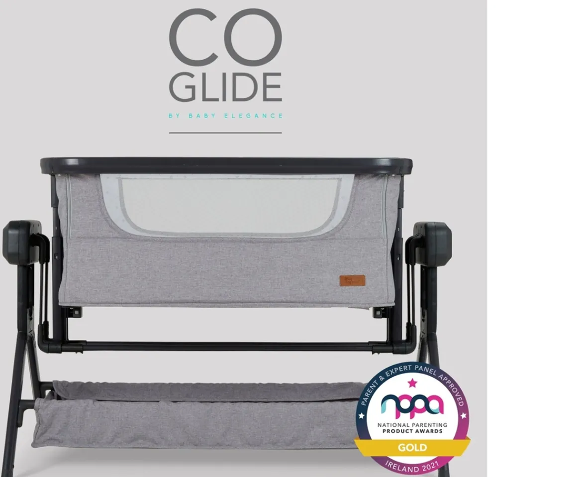 Ken Black Baby Elegance Co Glide Electric Bedside Crib| Nursery Furniture & Bedding