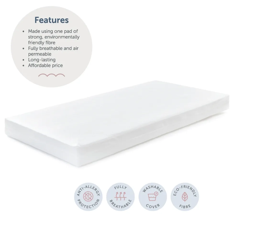 Ken Black Baby Elegance Eco Fibre Cot Mattress| Nursery Furniture & Bedding