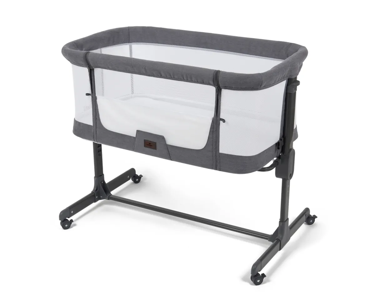 Ken Black Babylo Aurora 2-in-1 Bedside Sleeper Crib| Nursery Furniture & Bedding