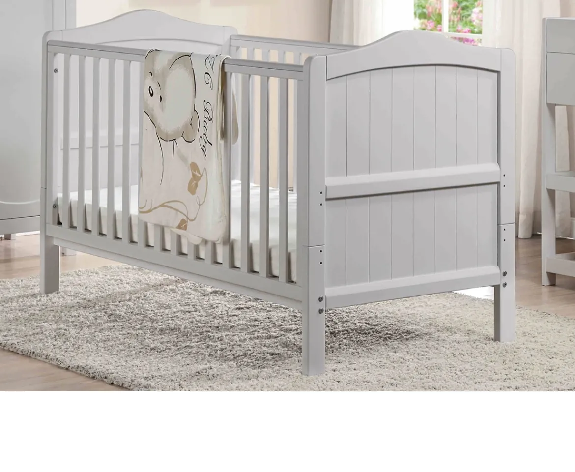 Ken Black Babylo Ella Cot Bed Grey| Nursery Furniture & Bedding