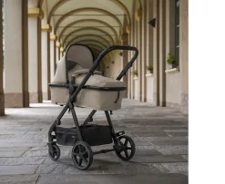 Ken Black Babylo Origin 3-in-1 Travel System in Oatmeal with Enfasafe R129 Car Seat| Car Seats & Travel Systems