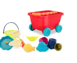 Ken Black Battat Wagon & Beach Toys Wavy-Wagon Red| Garden Games