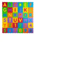 Ken Black Big Steps 36 Piece Alphabet and Number Puzzle Foam Play Mat| Preschool & Electronic Learning
