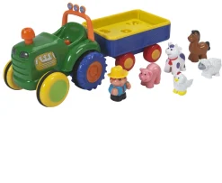 Ken Black Bigs Steps Play Old MacDonald Tractor & Trailer| Preschool & Electronic Learning|Farm Model Vehicles & Playsets