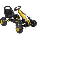 Ken Black Black/Yellow Go Racing Go Kart| Pedal & Foot To Floor Ride Ons