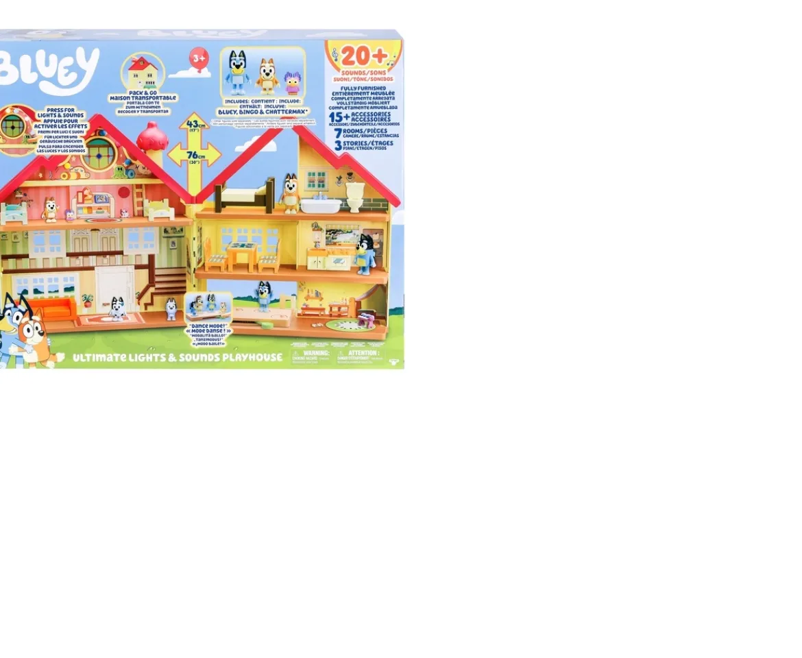 Ken Black Bluey Ultimate Lights & Sounds Playhouse| Preschool & Electronic Learning