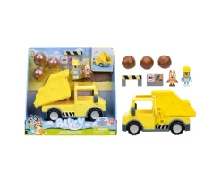Ken Black Bluey's Dump Truck With Exclusive Hard-Hat Bluey and Muddy Bingo Figures| Preschool & Electronic Learning
