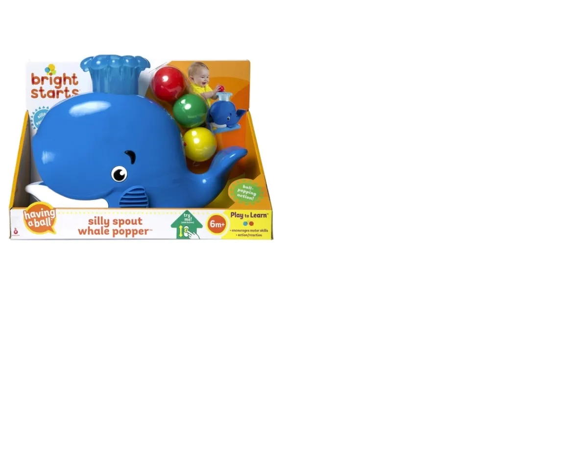 Ken Black Bright Starts Having a Ball Silly Spout Whale Popper| Preschool & Electronic Learning