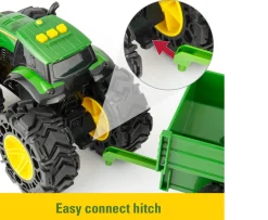 Ken Black Britains - John Deere Lights & Sounds Tractor with Wagon| Farm Model Vehicles & Playsets