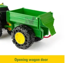 Ken Black Britains - John Deere Lights & Sounds Tractor with Wagon| Farm Model Vehicles & Playsets