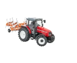 Ken Black Britains - Massey Ferguson Heritage Tractor Playset ( With fold up Cultivator)| Farm Model Vehicles & Playsets
