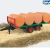 Ken Black Bruder 1:16 Bale Trailer with Bales| Bruder|Farm Model Vehicles & Playsets