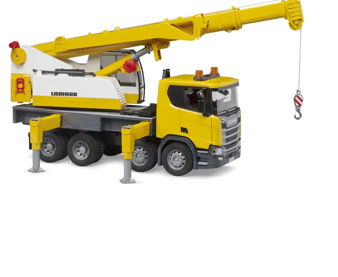 Ken Black Bruder Light and Sound Scania Super 560R Liebherr Crane Truck Toy| Bruder|Farm Model Vehicles & Playsets