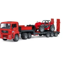 Ken Black Bruder MAN TGA Semi-Trailer Truck with Manitou Telehandler Toy| Bruder|Farm Model Vehicles & Playsets