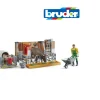 Ken Black Bworld Cow & Calf Barn With Farmer| Bruder|Farm Model Vehicles & Playsets