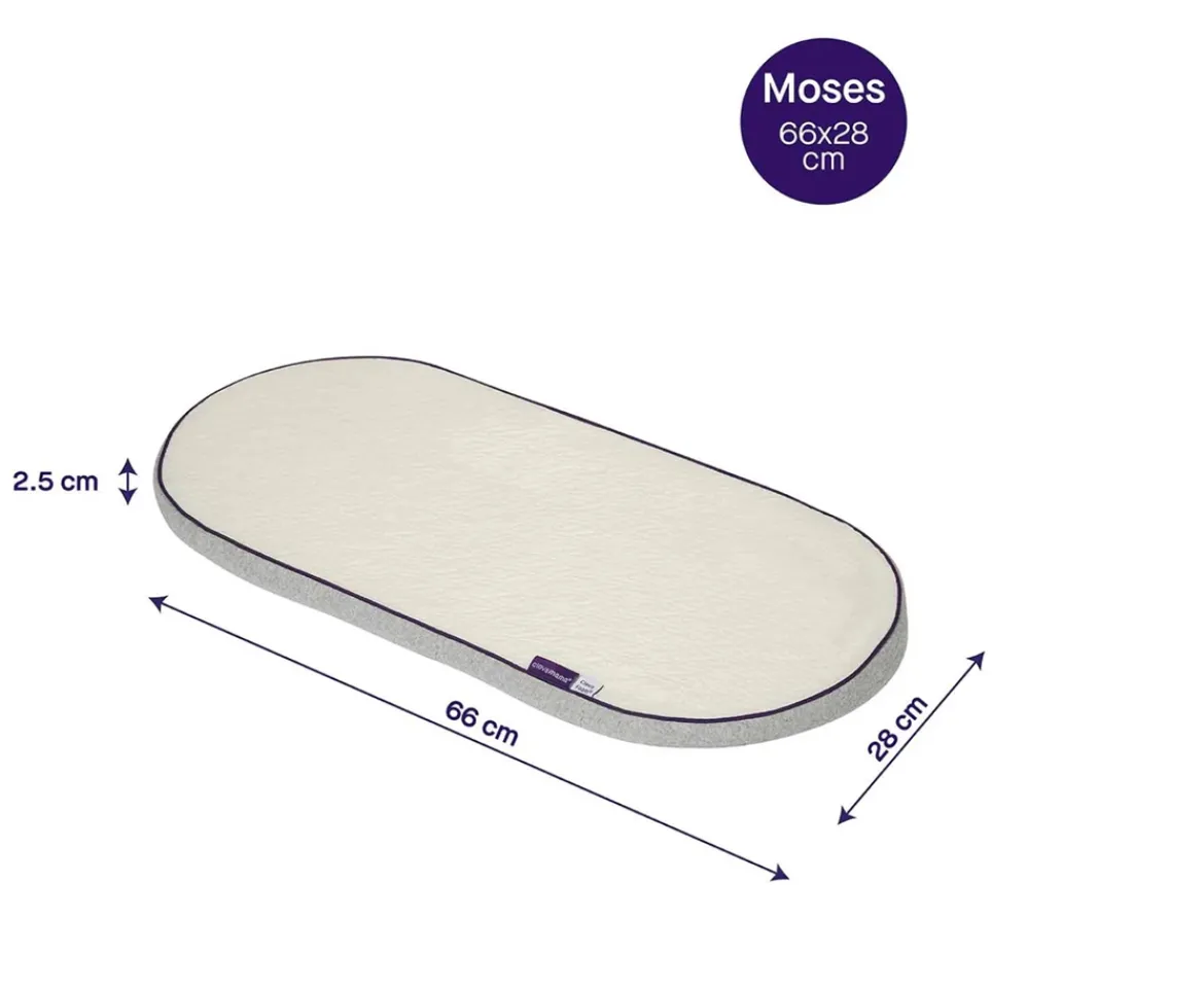 Ken Black ClevaFoam® Baby Mattress for Moses Basket & Pram| Nursery Furniture & Bedding