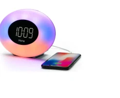 Ken Black Colour Changing Alarm Clock with FM Radio| Gaming Accessories|Music & Karaoke