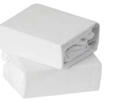 Ken Black COT BED SHEET WHITE 2PK| Nursery Furniture & Bedding