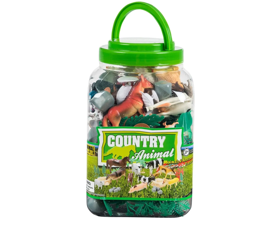 Ken Black Country Animal Farm 60 Piece Set| Farm Model Vehicles & Playsets|Action Figures & Playsets