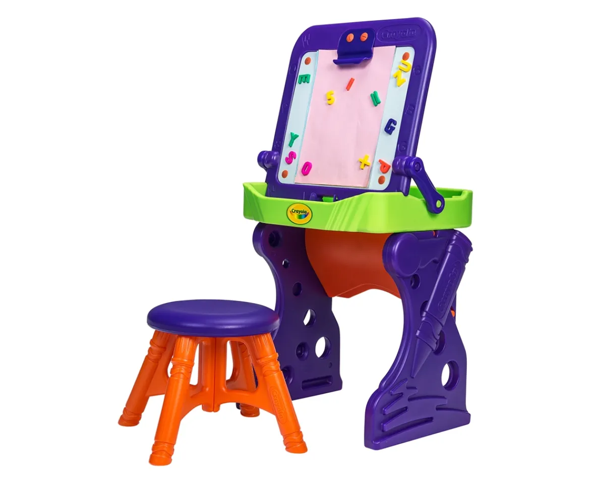 Ken Black Crayola My First Art Studio Desk & Easel| Crayola|Art & Crafts