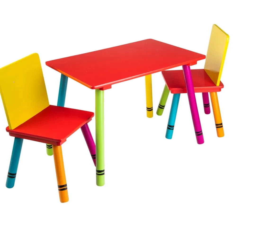 Ken Black Crayon Table & Chairs| Wooden Toys|Preschool & Electronic Learning