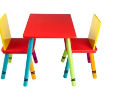 Ken Black Crayon Table & Chairs| Wooden Toys|Preschool & Electronic Learning