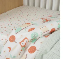 Ken Black CuddleCo Sleepy Owl 4 Piece Cot Bed Bedding Set| Nursery Furniture & Bedding
