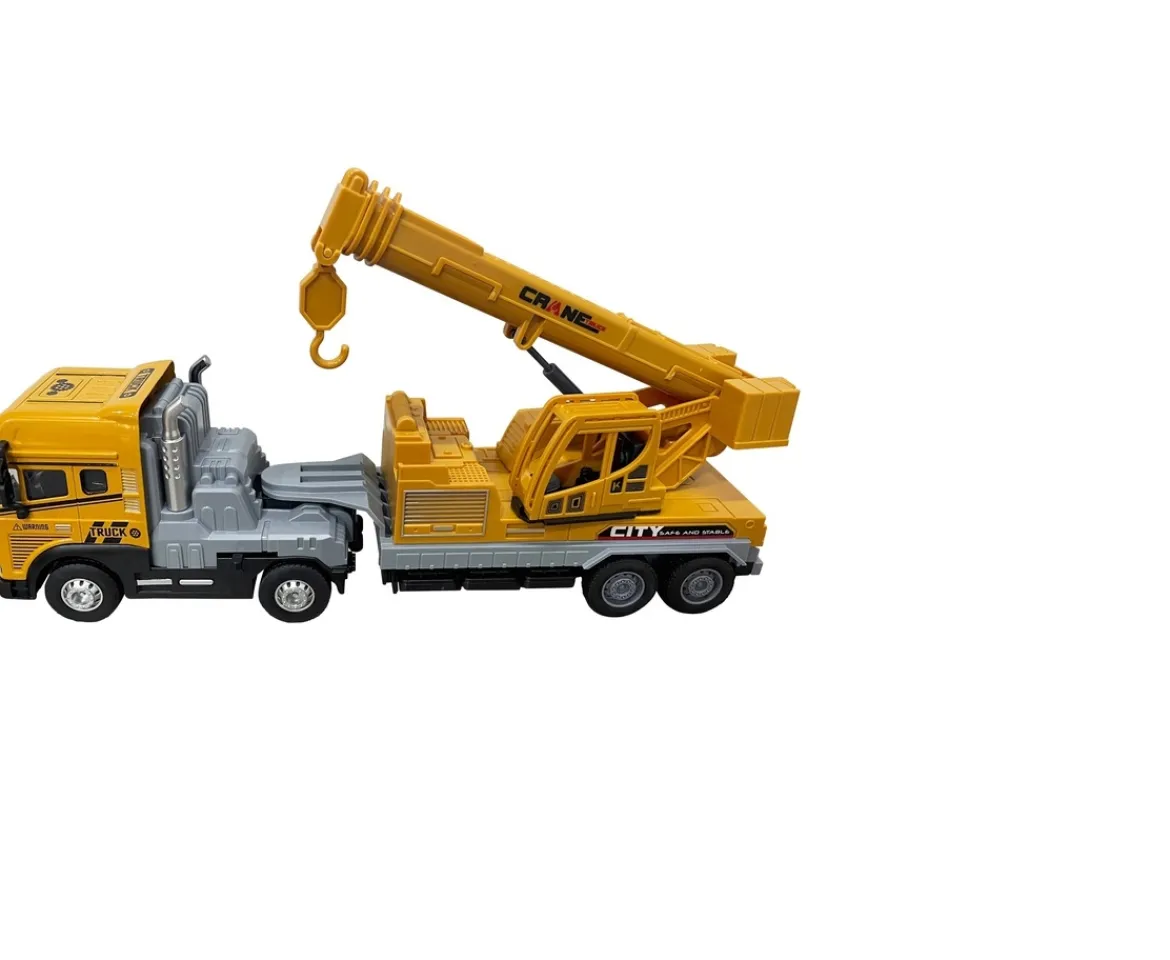 Ken Black Diecast Crane and Trailer with Lights and Sounds| Building & Vehicle Toys