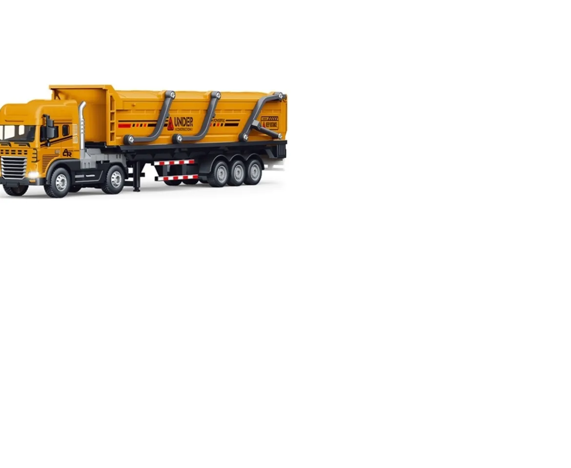 Ken Black Diecast Gravel Trailer with Lights and Sounds| Building & Vehicle Toys