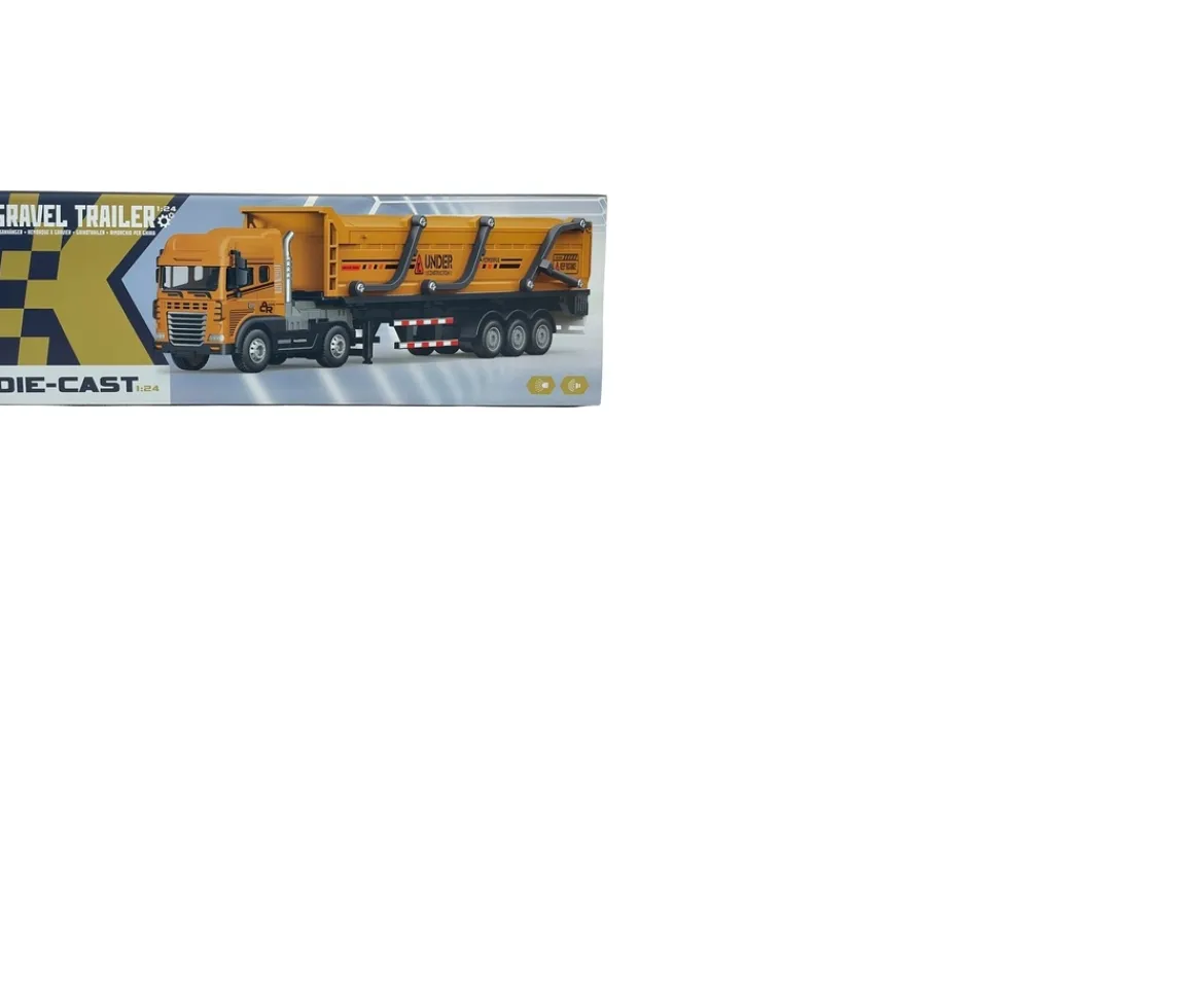Ken Black Diecast Gravel Trailer with Lights and Sounds| Building & Vehicle Toys