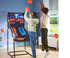 Ken Black Double Shot Basketball Arcade Game with LED Lights| Sports|Goals & Hoops