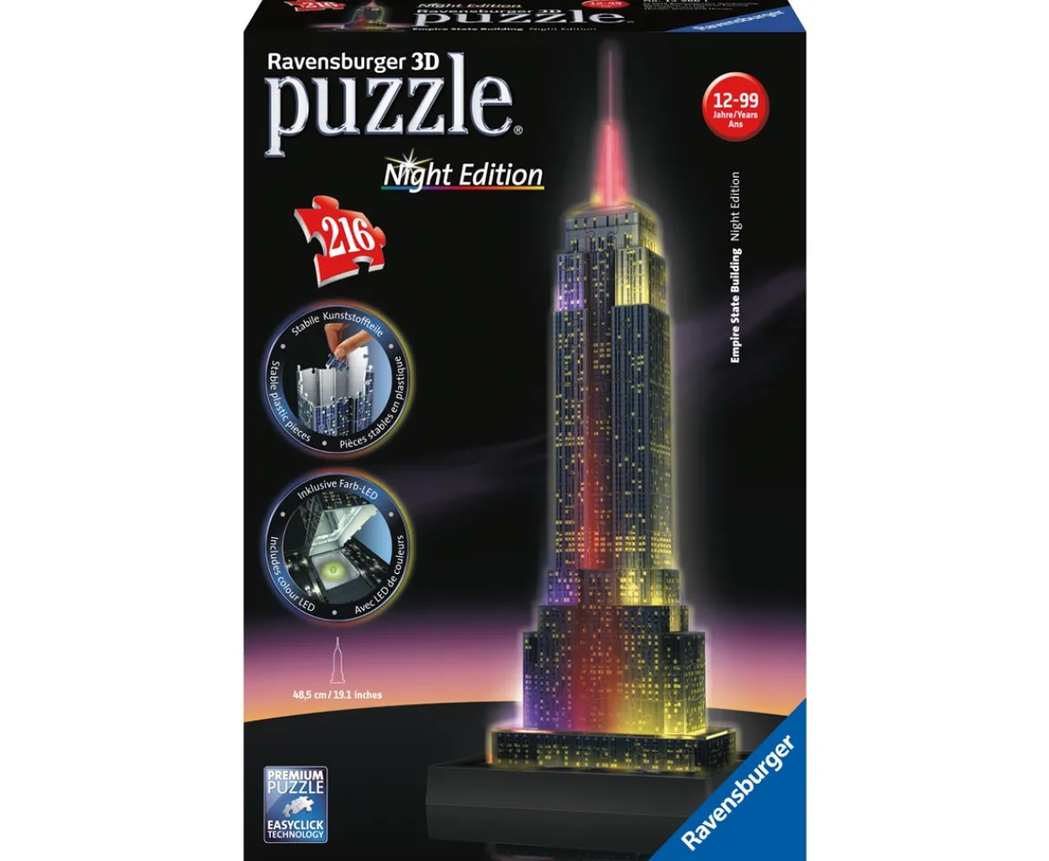 Ken Black Empire State Building - Night Edition, 216pc 3D Jigsaw Puzzle®| Ravensburger|Puzzles
