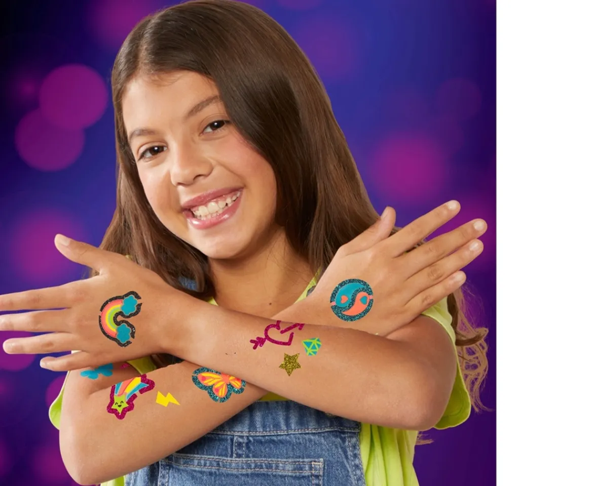 Ken Black FabLab Glow in the Dark Glitter Tattoos| Art & Crafts