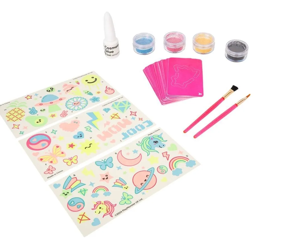 Ken Black FabLab Glow in the Dark Glitter Tattoos| Art & Crafts