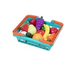 Ken Black Farmers' Market Produce Basket - Fabric Fastener Food Playset| Imaginative Play