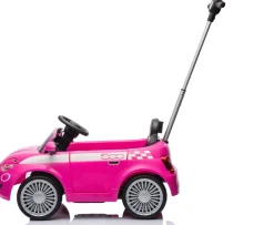Ken Black Fiat 500e Push Car with UV Canopy| Pedal & Foot To Floor Ride Ons